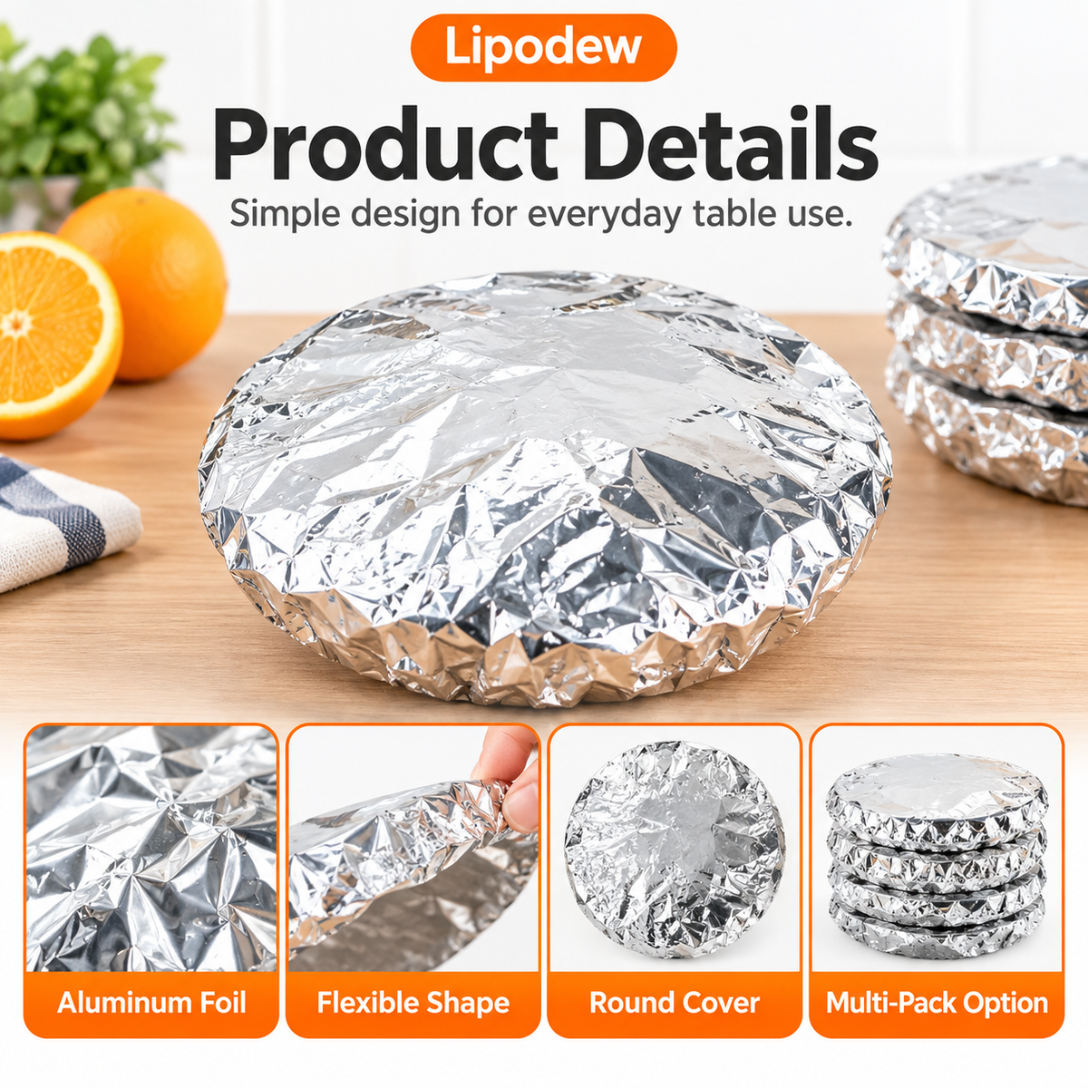 Aluminum Foil Food Cover for Dining & Storage