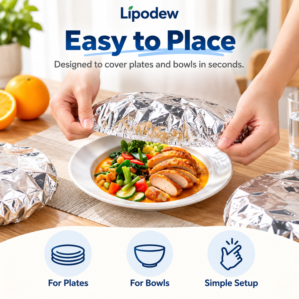 Aluminum Foil Food Cover for Dining & Storage
