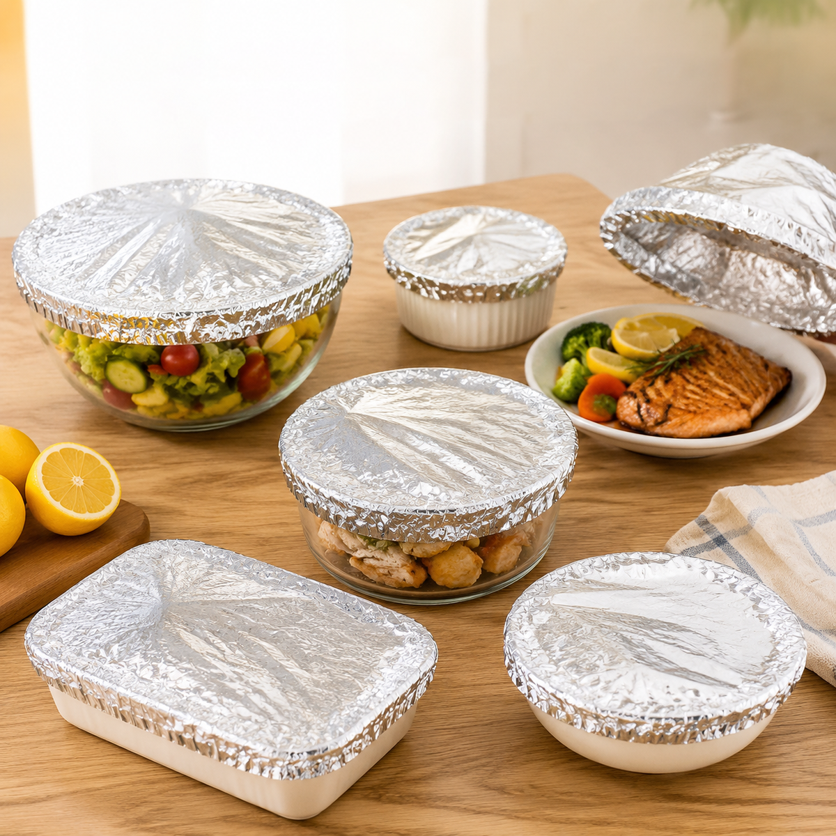 Aluminum Foil Food Cover for Dining & Storage