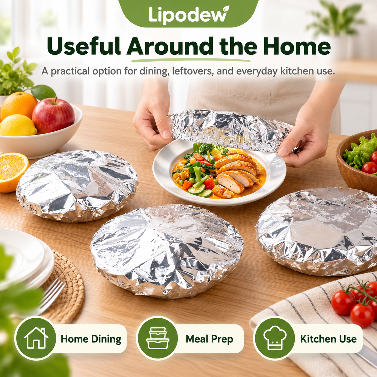 Aluminum Foil Food Cover for Dining & Storage
