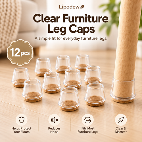 Clear Silicone Furniture Leg Caps
