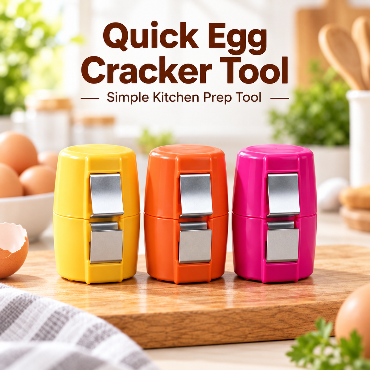 Quick Egg Cracker Tool – Cleaner & Easier Egg Preparation