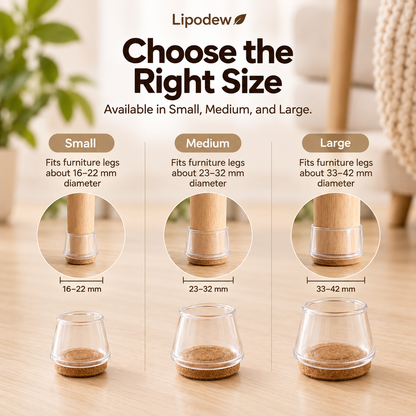 Clear Silicone Furniture Leg Caps