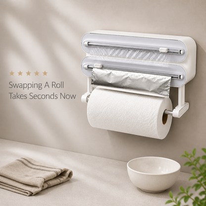 RollNest Wall-Mounted Kitchen Wrap Dispenser